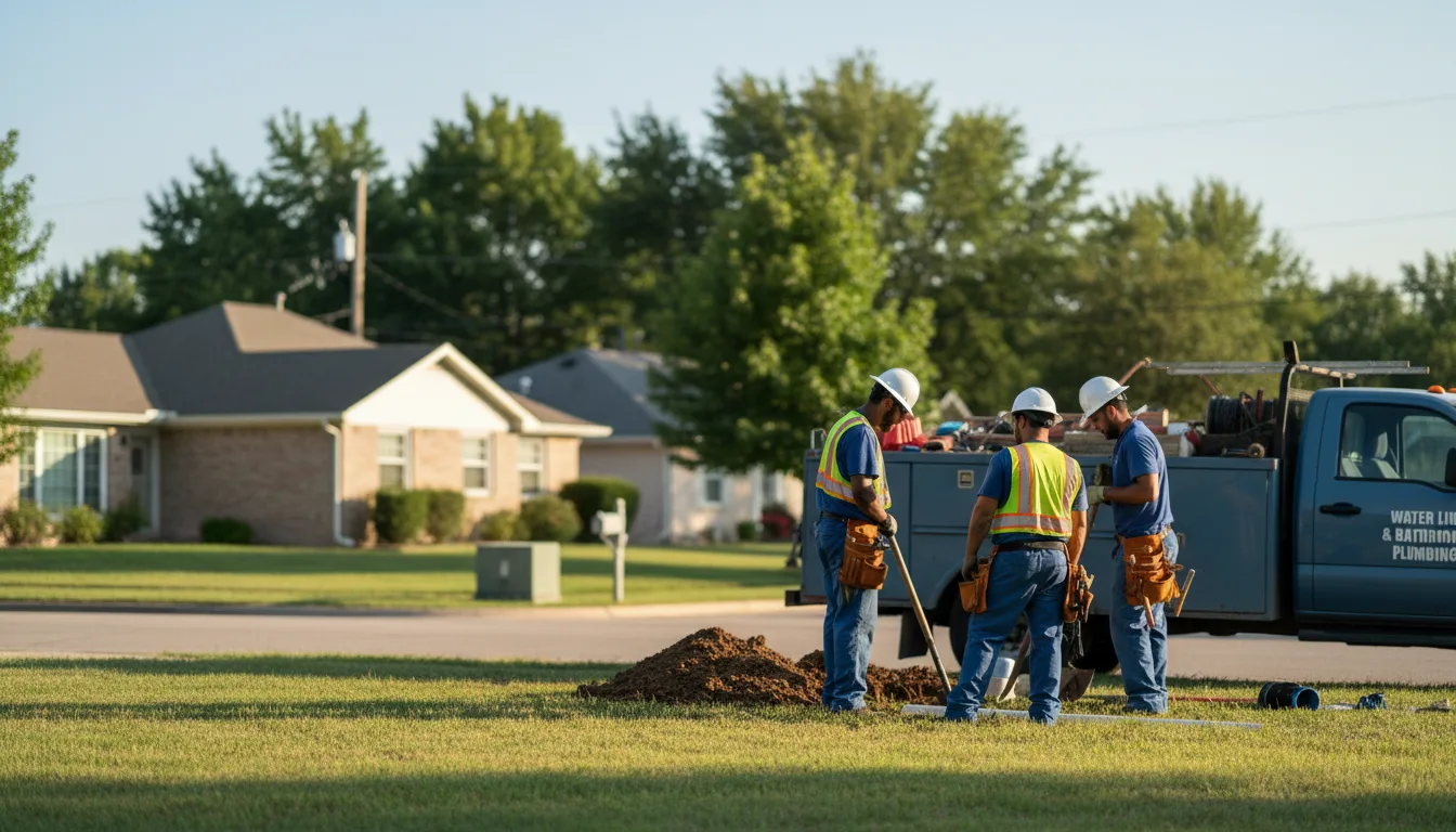 Residential water line and bathroom plumbing service in Bayard, IA
